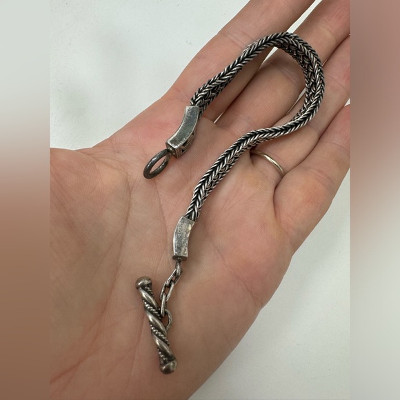 Lois Hill 925 Sterling silver toggle clasp bracelet - Picture 3 of 16